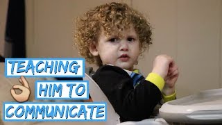 NONVERBAL TODDLER LEARNS SIGN LANGUAGE [upl. by Eolcin]