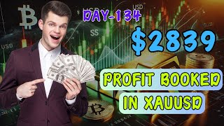 Day134 2839 Profit booked in xauusd xauusdlivetrading daychallenge day134 xauusdstrategy [upl. by Sorvats]