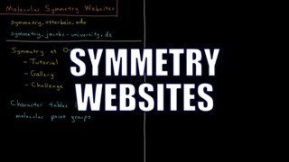 Quantum Chemistry 121  Symmetry Websites [upl. by Aerdnael325]