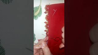 🥀🧵❤️crochet randa beads agate toxuculuq kroshai tigisi embroidery تعليمالمبتدئات فن خرز [upl. by Anaer]