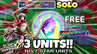 Solo ProdigyZone Raid No 7Stars 3 Banner Units Only  All Star Tower Defense Roblox [upl. by Ardelle]