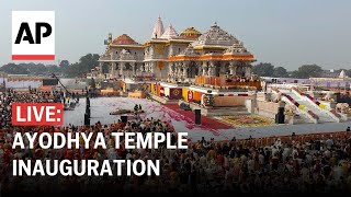 Ayodhya LIVE Inauguration of the temple for the Hindu god Ram in India [upl. by Moht146]