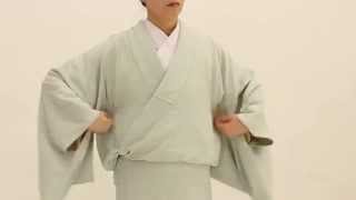 How to Wear a Kimono Part 3 How to put on the kimono [upl. by Saqaw]