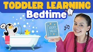 Lets Get Ready For Bedtime Toddler Learning Video with Miss Katie  Routine Steps amp Toddler Songs [upl. by Tait]