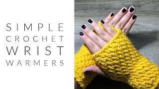 Simple Fall Crochet Wrist Warmers  Beginner friendly [upl. by Eecart]