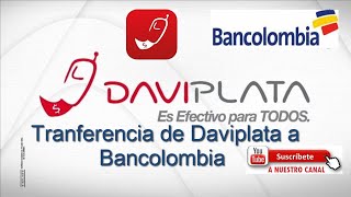 Transfiere de Daviplata a Bancolombia en 1 Minuto  ¿Cómo Recibir Transfiya en Bancolombia [upl. by Maxantia]