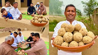 Chawal ki Pinni  Chawal ke Ladoo Recipe I Rice Flour Laddu  Atta ke Ladoo Recipe  Village Food [upl. by Elvin]