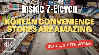 South Korea Has Amazing Convenience Stores  Inside 7Eleven in Seoul  Walking Tour [upl. by Ahseim]