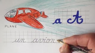 Alphabet Français pour les petits  prononciation et écriture cursive [upl. by Ngo]