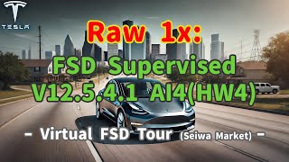 FSD Supervised v12541 Tesla AI4 HW4  Seiwa Market [upl. by Bryner]