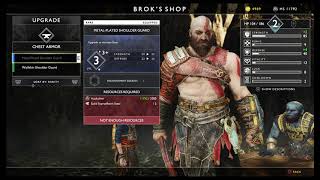 God of War  Volunder Mines Shop Metal Plated Shoulder amp Waist Guards Crafted Gameplay 2018 [upl. by Thomas]