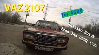 Lada 2107 USSR 1986 for 450 Russian Buick this is a good car USA Test Drive [upl. by Yekciv]