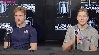 AVS WIN SERIES  MacKinnon and Rantanen Full Post Game Interview  Avalanche vs Jets Game 5 [upl. by Sande]