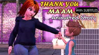 Thank You Maam by Langston Hughes  Animated Story in English [upl. by Ydnec]