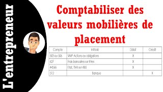 Comptabiliser des valeurs mobilières de placement application [upl. by Dorin124]