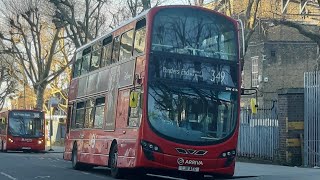 Full Ibus Visual London bus route 349 Stamford Hill  Ponders End Bus Garage LJ11AEX DW407 [upl. by Appleton]