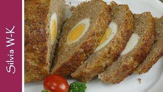 Hackbraten  falscher Hase  Hackbraten mit Ei [upl. by Nonnelg]