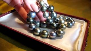 Huge MikiMoto Tahitian Black Pearls [upl. by Chaffin219]