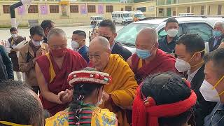 His Holiness The 14th Dalai Lama visited at TCV LADAKH 07 08 2022  dalailama tibetan ladakh [upl. by Booth]