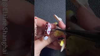 Winter Snow Nails Tutorial💅❄️Look my tutorial！shorts shortsvideo nails nailart nailtutorial [upl. by Lowe]