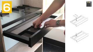 Vanity Drawer Installation  Everstyle  TAG Hardware [upl. by Aynotan]