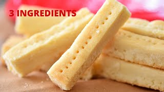 3Ingredient Shortbread Cookies Recipe  Easy Shortbread Cookies [upl. by Dripps957]