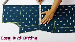 KurtiSuit Cutting and Stitching Step by StepEasy Kurti Cutting for Beginners with Very Useful Tips [upl. by Atterol212]