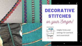 Decorative Stitches on your Serger [upl. by Akemit]