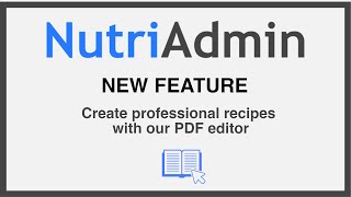 Create professional recipes with NutriAdmins PDF editor [upl. by Weismann535]