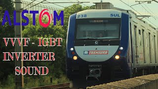 Trensurb 2018  Alstom Metropolis VVVF IGBT INVERTER SOUND [upl. by Farris]