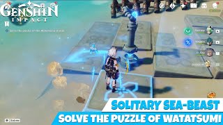 Solve the puzzle of the Watatsumi Statue Genshin Impact walkthrough Puzzle [upl. by Chao]