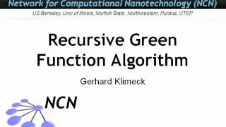 Nanoelectronic Modeling Lecture 21 Recursive Green Function Algorithm  Part 13 [upl. by Uhsoj]