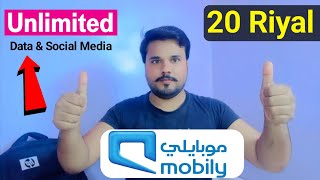 Mobily 20 Riyal Package 2024  Enjoy Mobily Discount on Social Media Monthly Package  Saudi PK [upl. by Nwahsor506]