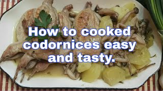 SPICEFUL COOKINGHOW TO COOK TASTY CODORNICES WITH POTATOES CODORNICES RECIPE SPANISH STYLE [upl. by Yelyr]