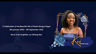 A Celebration of the Beautiful Iife of Paula Wangui Migwi  Farewell Service  10th September 2022 [upl. by Mcguire]