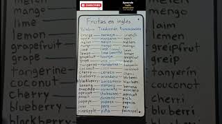 Frutas en inglés [upl. by Leahcimsemaj]