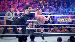 Roman Reigns vs Brock Lesnar WrestleMania 34 Full Match [upl. by Ahsienek]