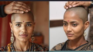 Headshave in our saloon after a beautiful darshan at the temple bald headshave [upl. by Uohk]