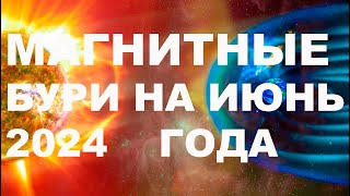 Магнитные бури в июне 2024 года Прогноз календарь магнитных бурь [upl. by Ytnom]