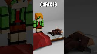 Good Night Villager Kids Cloth simulation in Minecraft【minecraftanimation】 [upl. by Gnol]