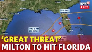 Hurricane Milton Tracker  US News Live  Dangerous Category 5 Storm Heads Toward Florida  N18G [upl. by Ramoh]