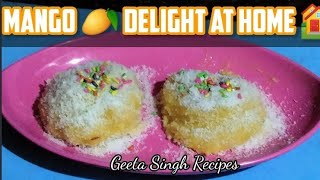 Mango Recipe  गर्मियों की लिए खास ठंडी ठंडी मैंगो डिलाइट  Soft amp Juicy mango Delight Recipe [upl. by Gervase]