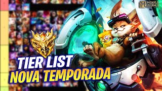 TIER LIST DOS MELHORES HERÓIS NOVA TEMPORADA S32  MOBILE LEGENDS [upl. by Gough392]