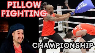 Pillow Fighting Championship REACTION [upl. by Nileve]