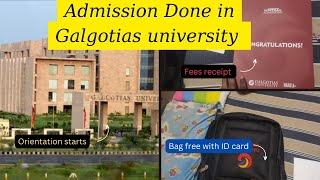 Admission Done in Galgotias university  orientation  Noida [upl. by Yentiw923]