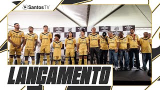 SANTOS FC APRESENTA NOVO UNIFORME NA MERCADO LIVRE ARENA PACAEMBU [upl. by Slaby]