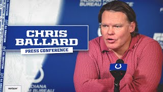 2024 NFL Draft Night 2  GM Chris Ballard Press Conference [upl. by Alleul300]