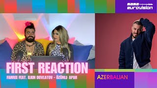 🇦🇿 Azerbaijan  FAHREE feat Ilkin Dovlatov  Özünlə Apar  First Reaction  Eurovision 2024 [upl. by Elyac162]