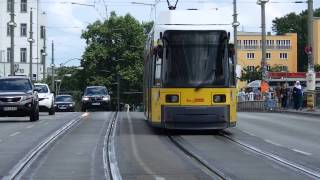 BVG Berliner Straßenbahn Typs GT6N [upl. by Nnalyrehs]