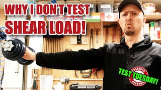 Shear Loads vs Axial Loads and recalibrating my test rig  Test Tuesday [upl. by Winshell]